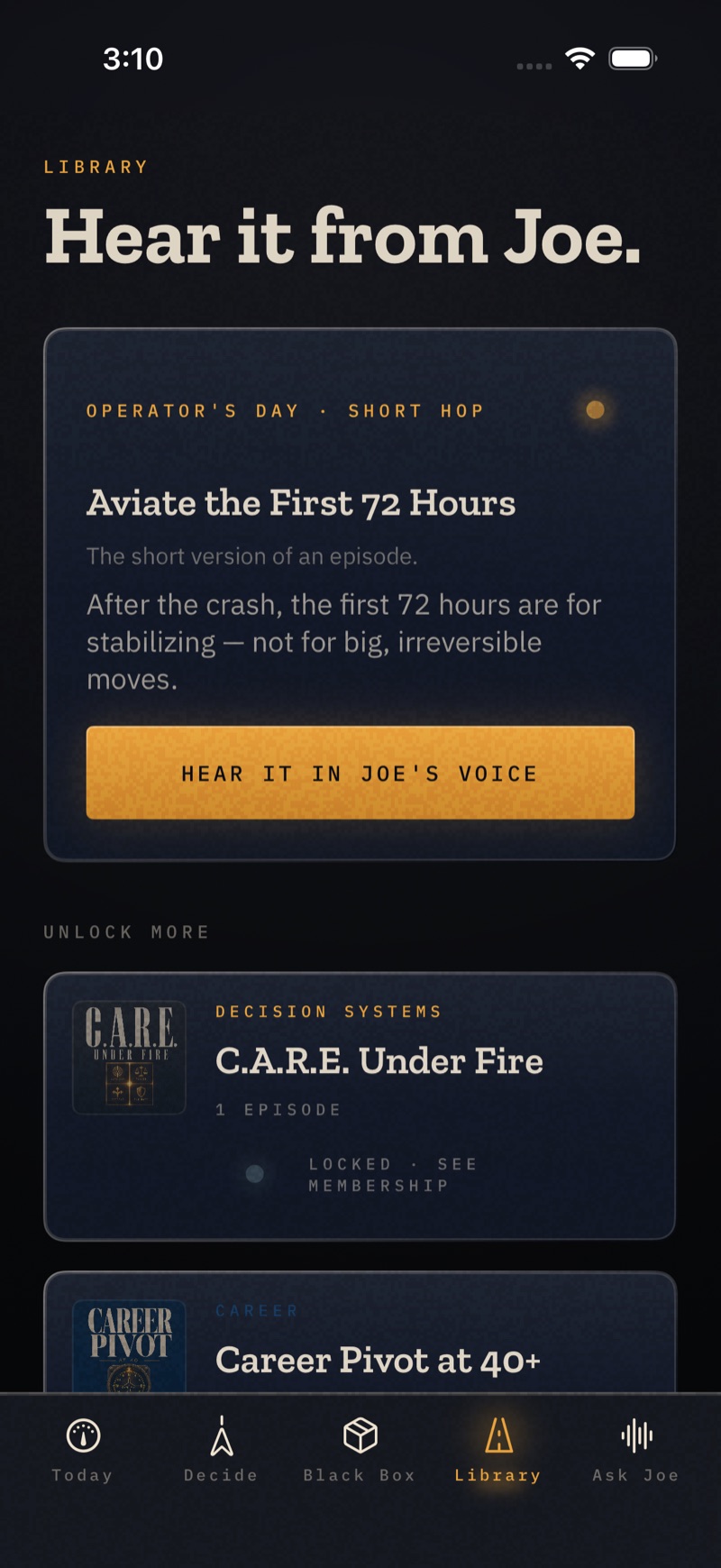 UP2U Co-Pilot — the audio series, in Joe's own voice